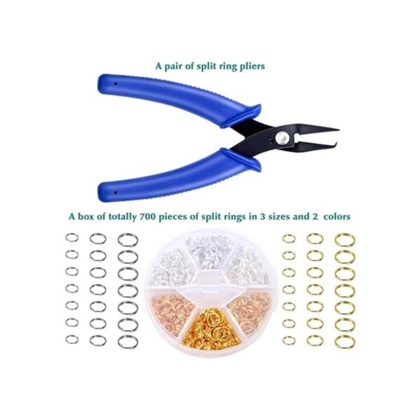 Caffox Anillos divididos para hacer joyas 700 piezas de