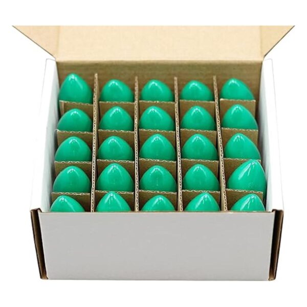 Caja de 25 bombillas C7 combustión constante verde_3