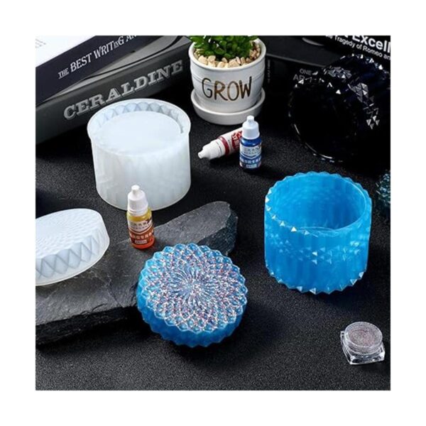 Caja de 4 piezas de resina molde caja de joyería molde con