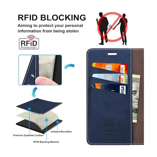 Caislean Funda tipo cartera para iPhone XXS bloqueo_2