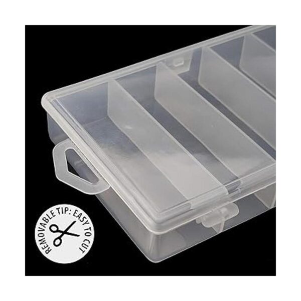 Caja de almacenamiento de plástico transparente para