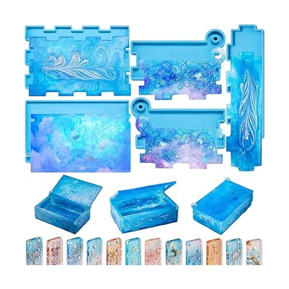 Caja de almacenamiento de dominó de resina molde de