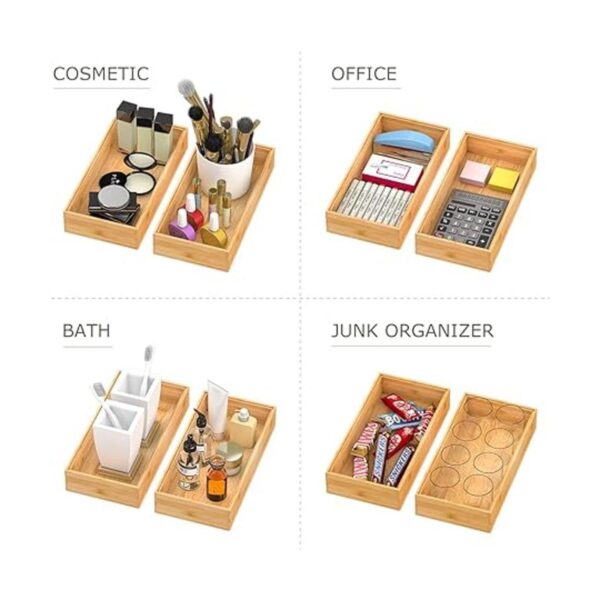 Caja de bambú apilable para cajones de bambú caja de