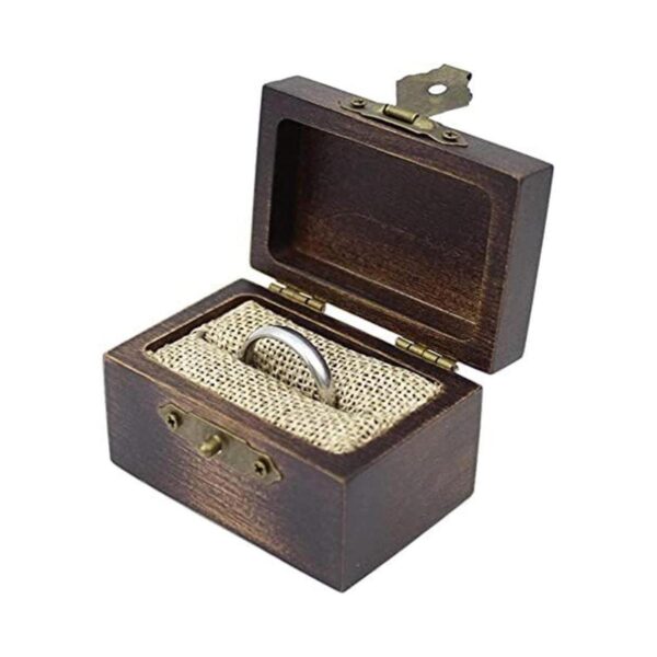 Caja de anillos de compromiso de madera rústica caja de_3
