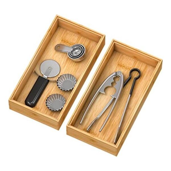 Caja de bambú apilable para cajones de bambú caja de