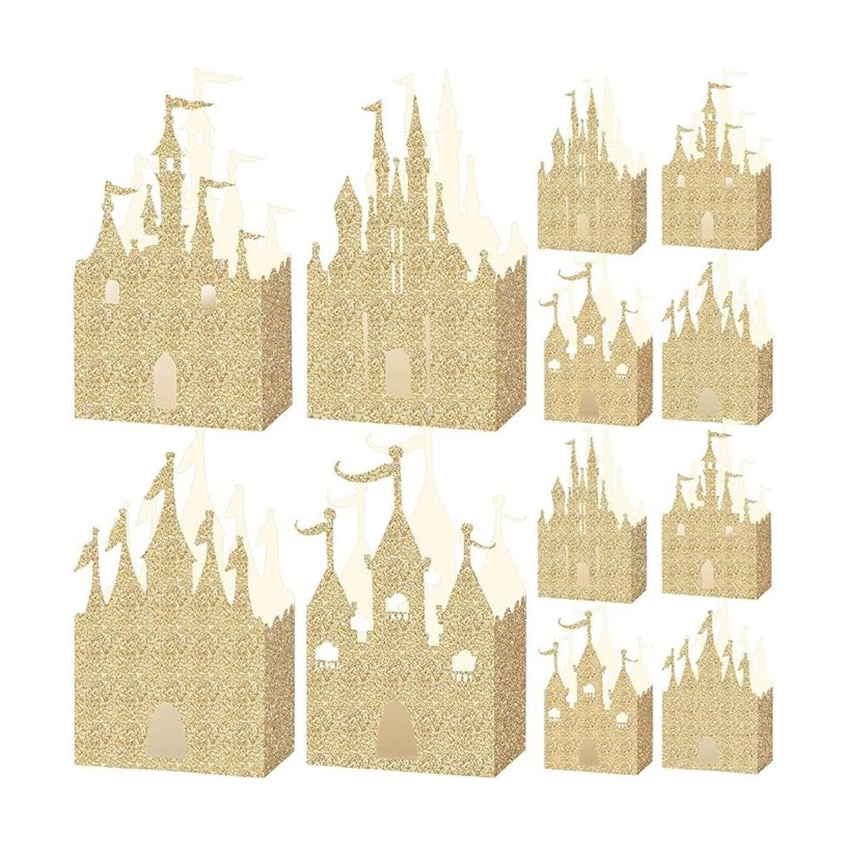 Caja de castillo dorado de 20 piezas caja de dulces de