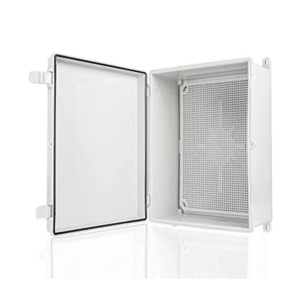 Caja de conexiones eléctrica para exteriores con placa de