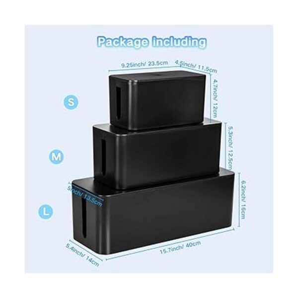 Caja de gestión de cables paquete de 3 cajas_5