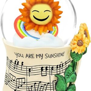 Caja de música de girasol globo de nieve regalo de_1