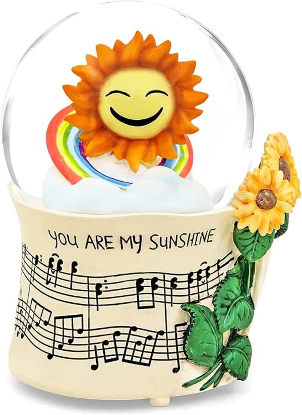 Caja de música de girasol globo de nieve regalo de