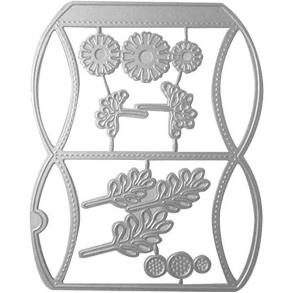 Caja de regalo con diseño de flores con troqueles de