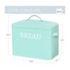 Caja de pan extra grande color verde azulado Cajas de_2