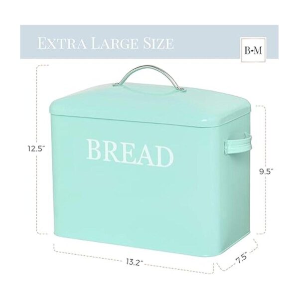 Caja de pan extra grande color verde azulado Cajas de_2