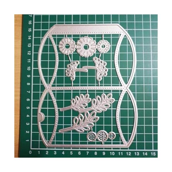 Caja de regalo con diseño de flores con troqueles de