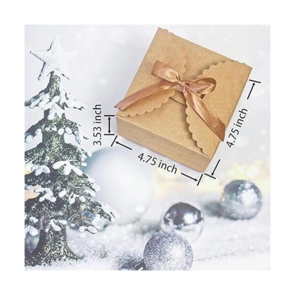 Caja de regalo marrón para regalos paquete de 10 cajas de_2