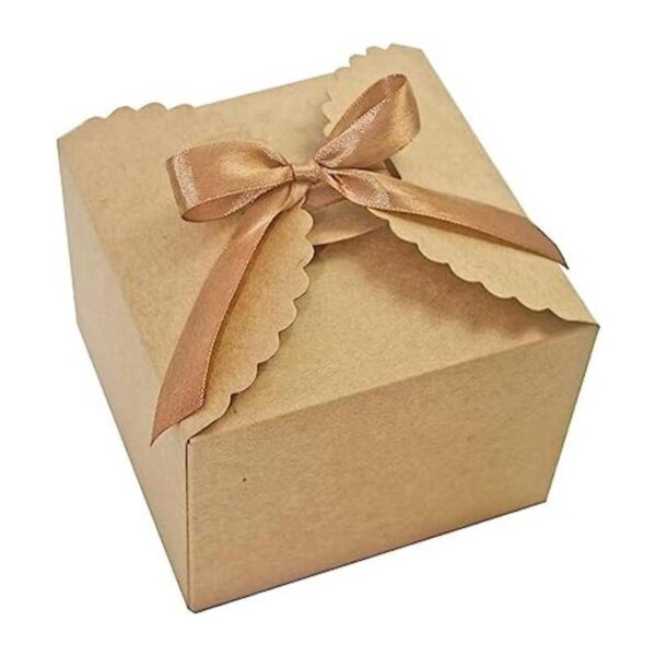 Caja de regalo marrón para regalos paquete de 10 cajas de_1