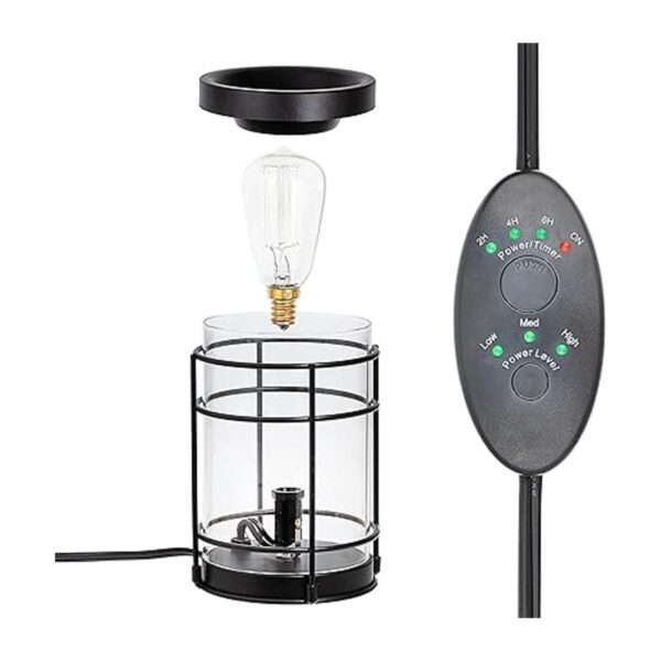 Calentador de velas eléctrico de bombilla vintage con