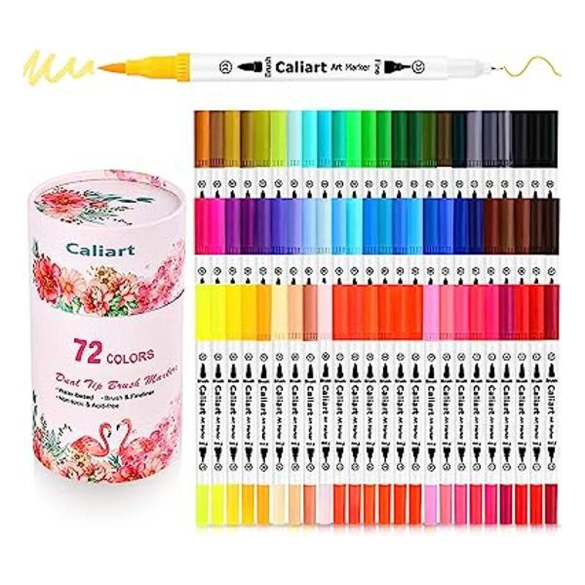 Caliart Marcadores para colorear adultos 72 marcadores