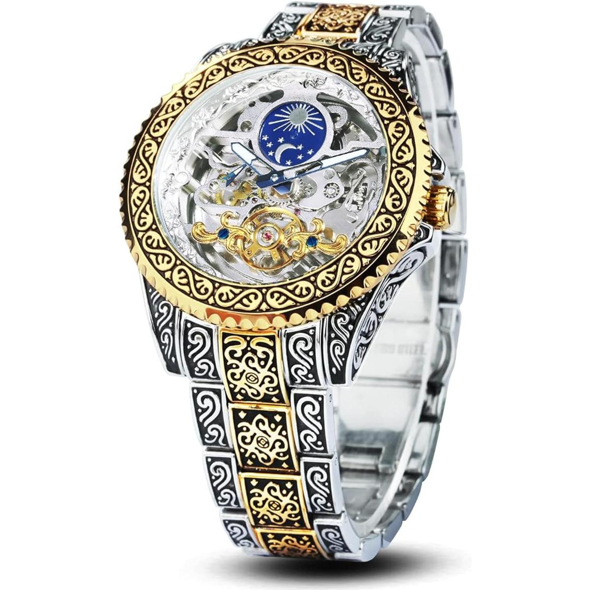 Caluxe Reloj de pulsera mecánico automático para hombre