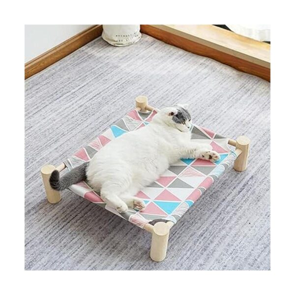 Cama hamaca para gatos y perros hamaca de madera elevada