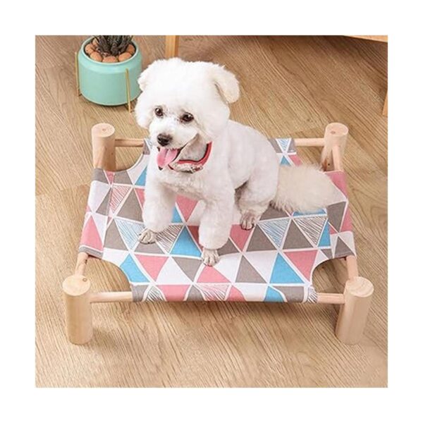 Cama hamaca para gatos y perros hamaca de madera elevada