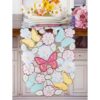 Camino de mesa con flores de primavera cutwork bordado