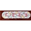 Camino de mesa con flores de primavera cutwork bordado