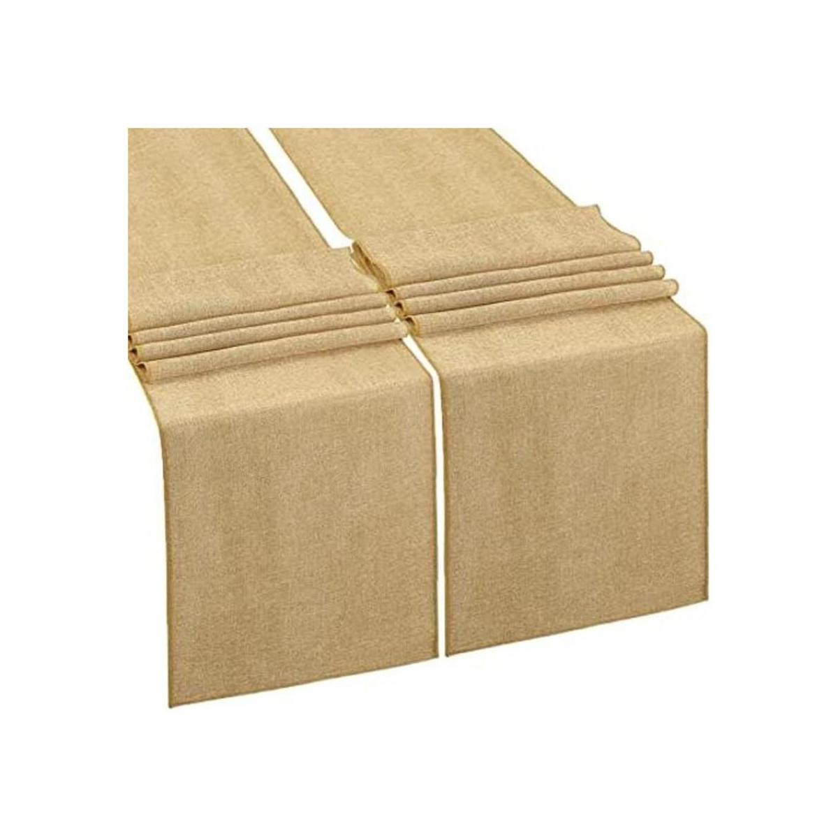 Caminos de mesa de arpillera 2 piezas de 13 x 84