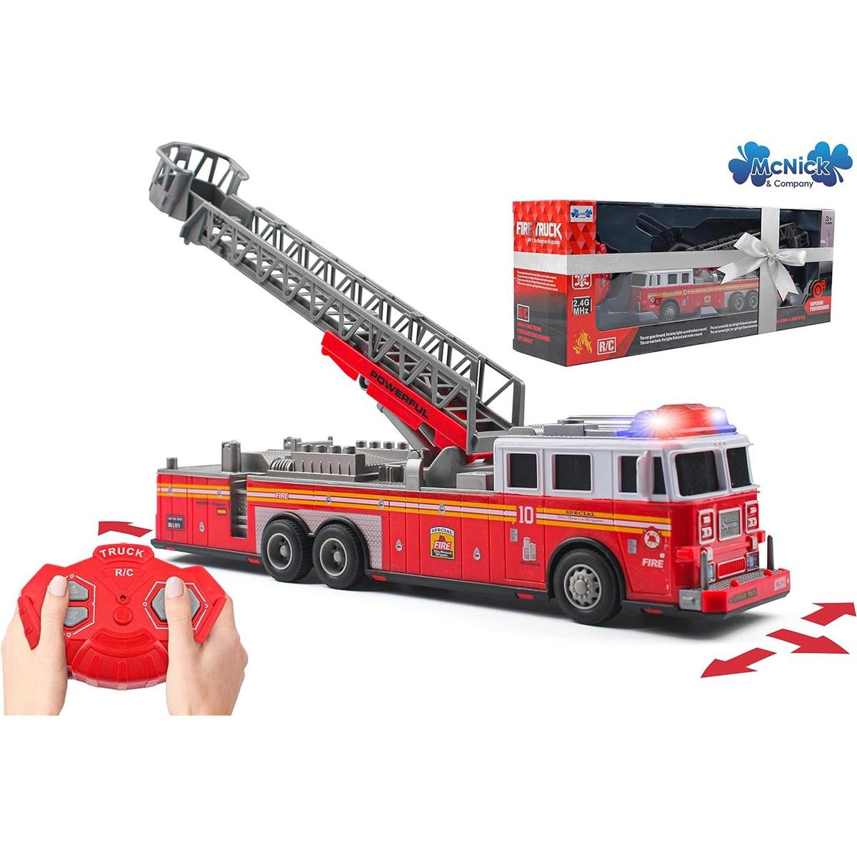 Camión de bomberos de control remoto para niños y niñas