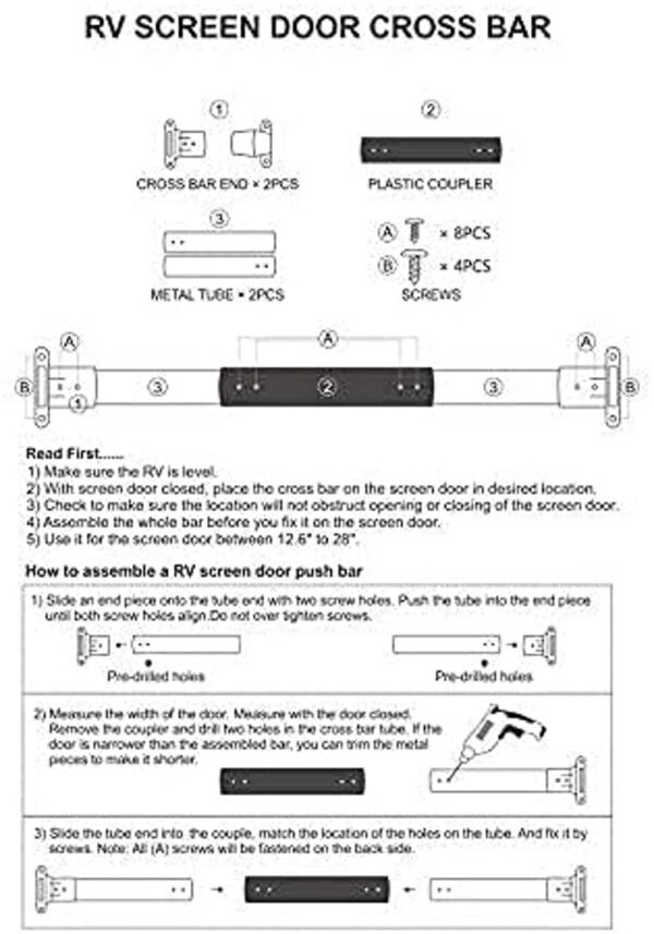 CampN Barra transversal universal para puerta de