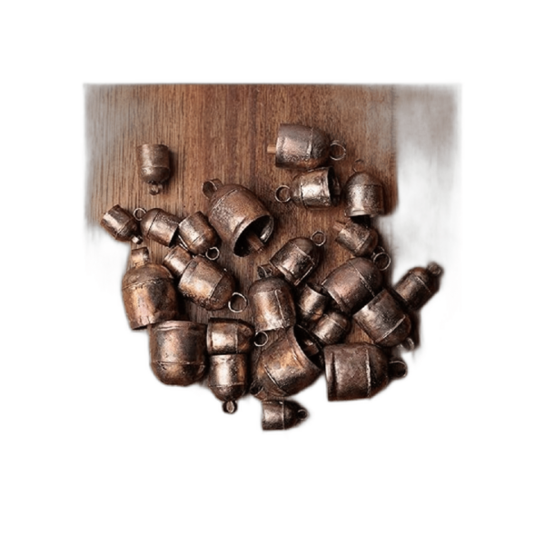 Campanas de estaño indias vintage hechas a mano con