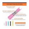 Camtek 525 conectores de tope termorretráctil color rojo_3