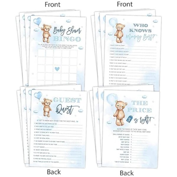 Can Bearly Wait Baby Shower Games Blue Sky Bingo Find_2