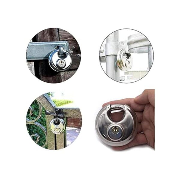 Candado con llave de disco de acero inoxidable paquete de