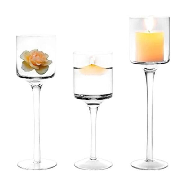 Candelabro para velas de té candelabro de cristal_1