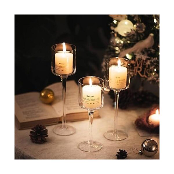 Candelabro para velas de té candelabro de cristal_2