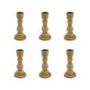 Candelabros de madera sin terminar de 4 pulgadas de alto_2