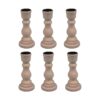 Candelabros de madera sin terminar de 4 pulgadas de alto_1