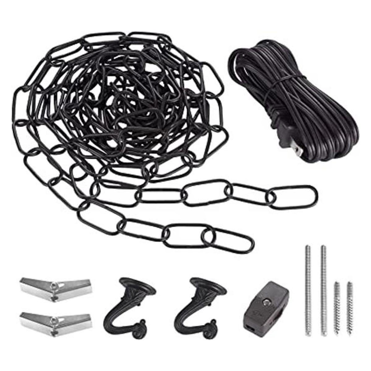 Canomo Swag Kit de luces con cadena de araña de 12 pies y