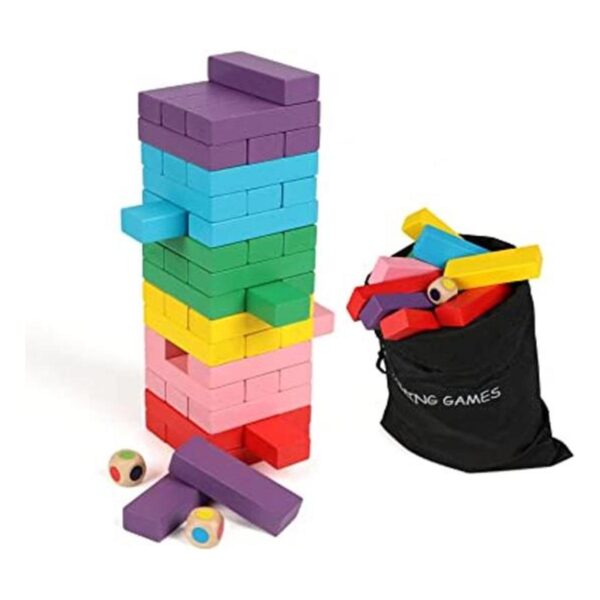 Canuan Juegos de apilamiento de bloques de madera 48_1
