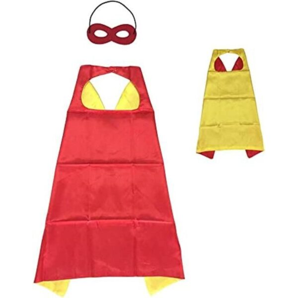 Capa reversible de superhéroe para niños con máscara de_1