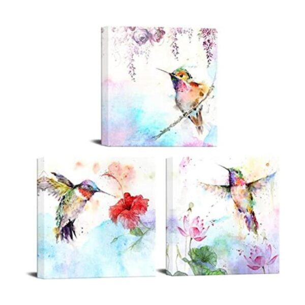 Canvbay 3 piezas de arte abstracto de pájaros para pared_1