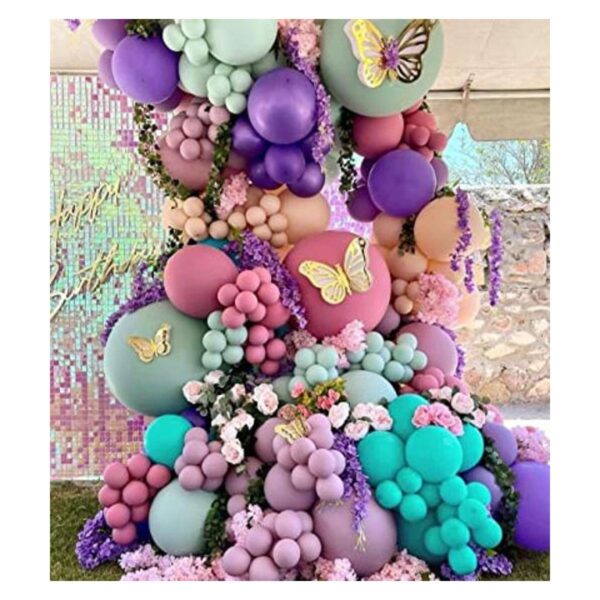 Captank Guirnalda de globos de color morado y rosa globos_1