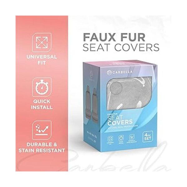 Carbella Aspen Fundas de asiento de piel de oveja gris_2
