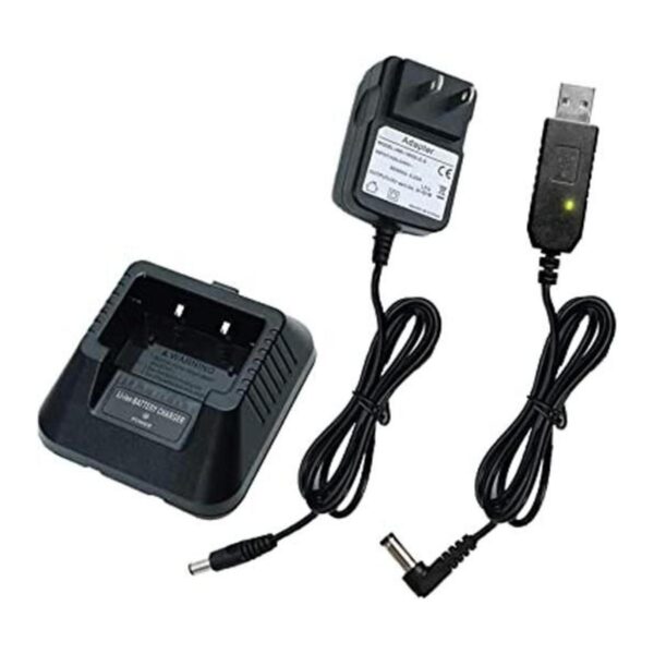 Cargador UV5R más cargador de cable USB con luz indicadora_1