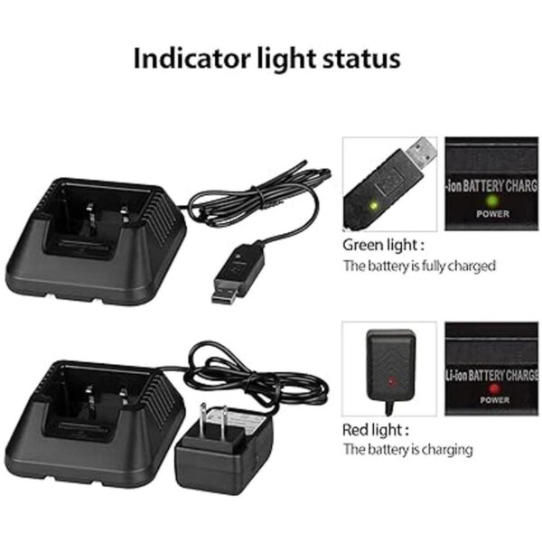 Cargador UV5R más cargador de cable USB con luz indicadora_2