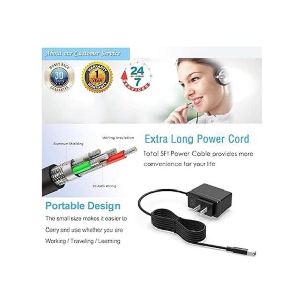 Cargador de CA de 12 V 1 A 0633 A 5 pies compatible_4