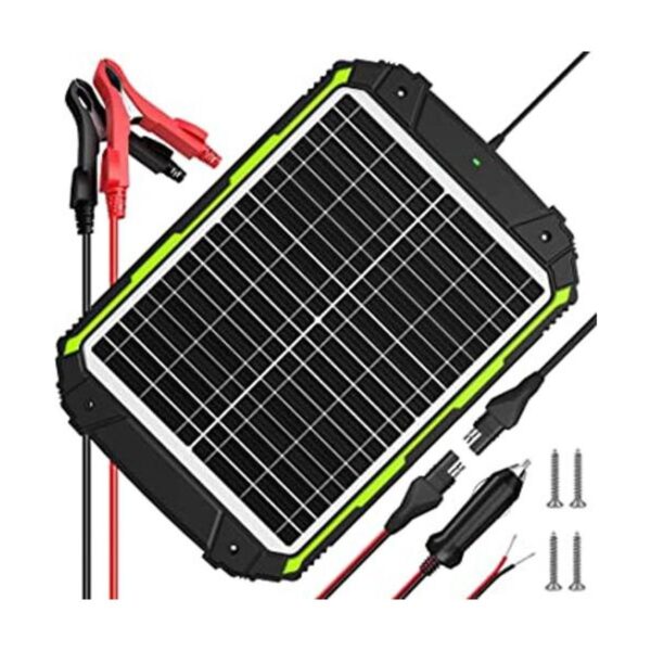 Cargador de batería solar de 20 W y 12 V impermeable de_1