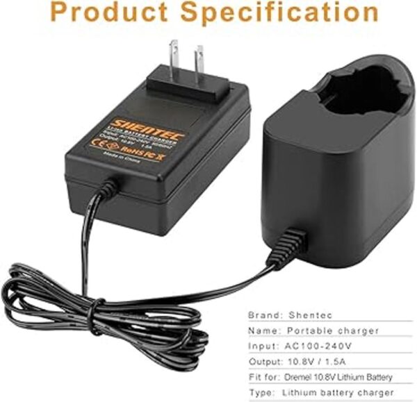 Cargador de batería de litio Shentec 10.8V compatible con
