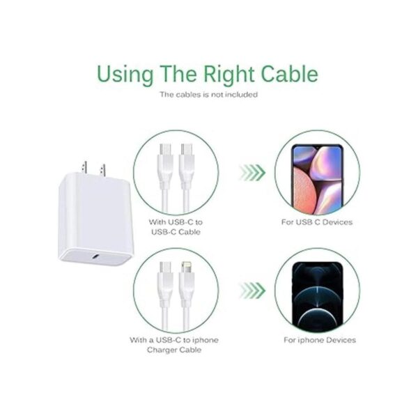 Cargador de pared USB C 18 W PD 3.0 cargador rápido_4